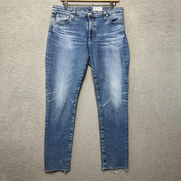 Ag Adriano Goldschmied Denim - AG Adriano Goldschmied Jeans Women 34 Blue Denim Prima Ankle Cigarette Leg